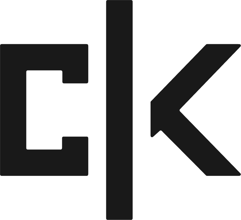 Das Monogramm c|k in Schwarz
